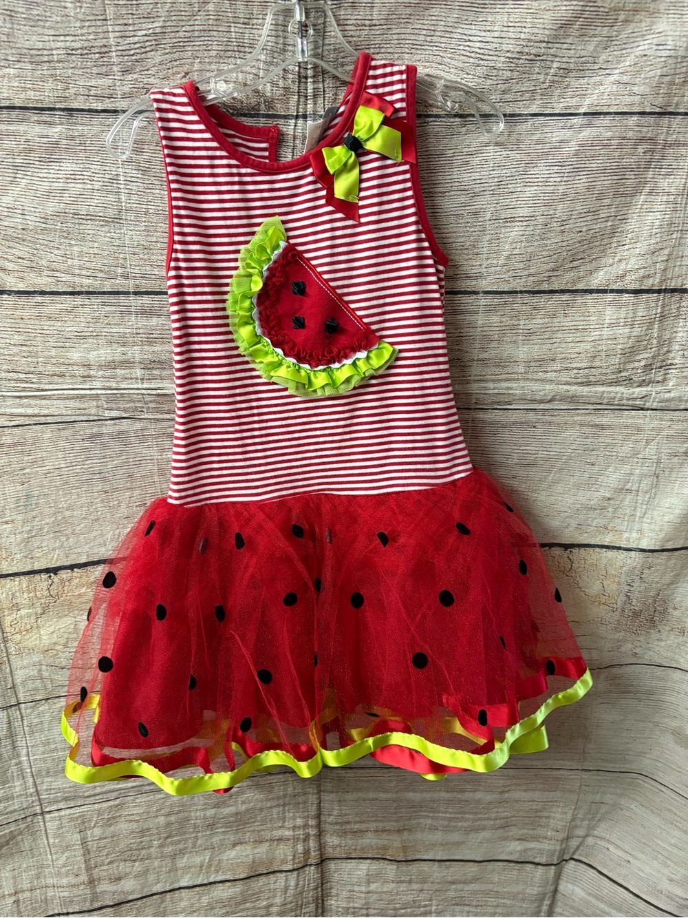 Emily Rose Red and Green Watermelon Tutu Dress size 8